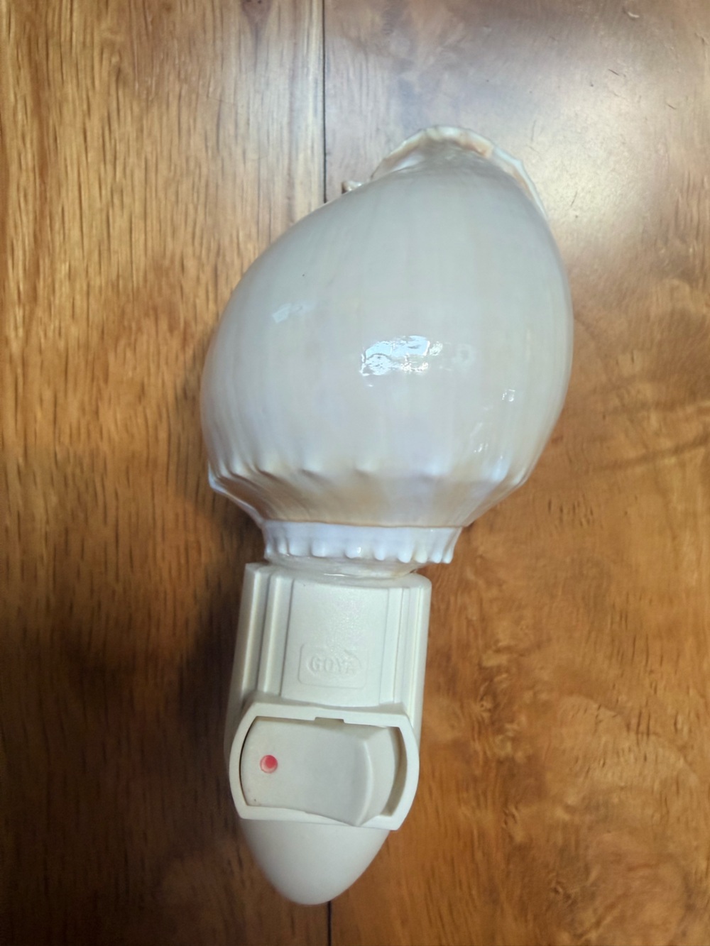 White Ceramic Sea Shell Night Light